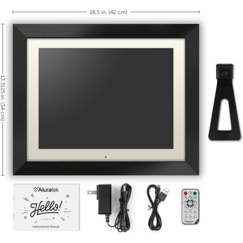  Aluratek (ADMPF415F) 15 Hi-Res Digital Photo Frame with 2 GB Built-In Memory and Remote (1024 x 768 Resolution) White Matting, PhotoMusicVideo Support