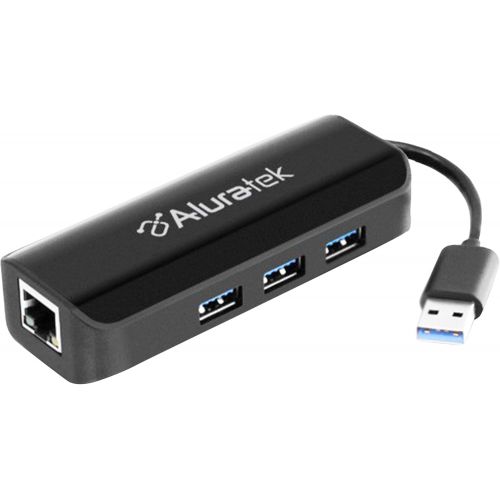  Aluratek 3-Port USB 3.0 Hub with Gigabit Ethernet Adapter (AUEH0303F)