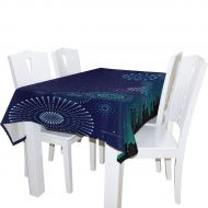 Aluys boutique A Festive Fireworks Display Over The City At Night Kitchen Printed tablecloth in Washable Polyester For Dinner Parties, Buffet Table,Wedding Holiday Decor,Summer and Outdoor Picnic