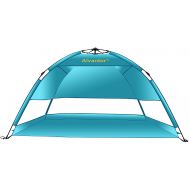 Blueshore Beach Tent Automatic Pop Up UPF 50+Sun Shelter for 3-4 Person by Alvantor