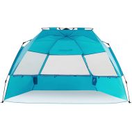 Alvantor Beach Tent Super Bluecoast Beach Umbrella Outdoor Sun Shelter Cabana Automatic Pop Up UPF 50+ Sun Shade Portable Camping Hiking Canopy Easy Setup Windproof Patent Pending