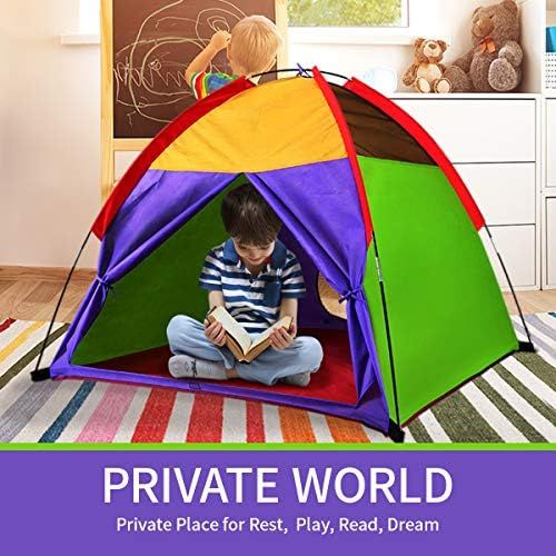  Alvantor Kids Tents Indoor Children Play Tent For Toddler Tent For Kids Pop Up Tent Boys Girls Toys Indoor Outdoor Playhouse Camping Playground 8010 Rainbow 48”x48”x42