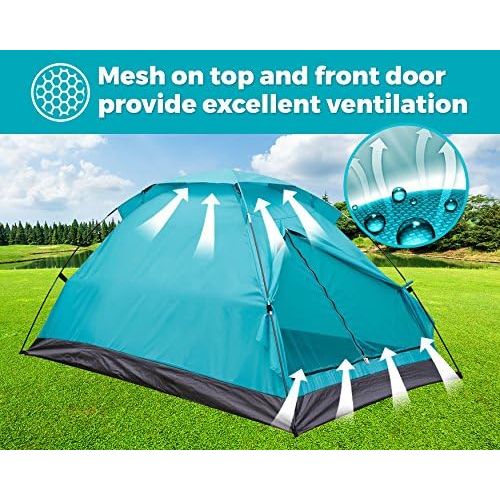  Alvantor Camping Tent Outdoor Travelite Backpacking Light Weight Family Dome Tent Pop Up Instant Portable Compact Shelter Easy Set Up (NOT Waterproof)