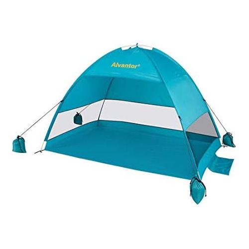  Alvantor Beach Tent Coolhut Plus Beach Umbrella Outdoor Sun Shelter Cabana Automatic Instant Pop-Up UPF 50+ Sun Shade Portable Camping Canopy Easy Set Up Light Weight Windproof