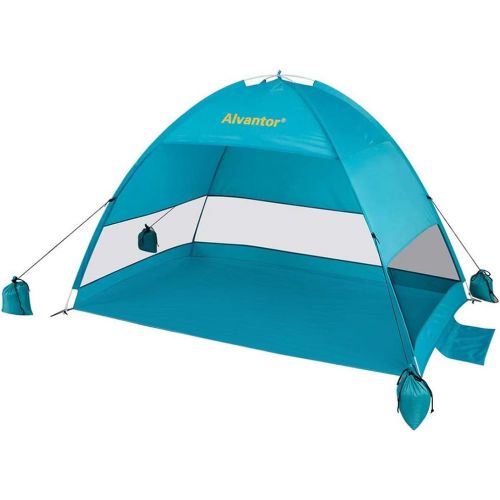  Alvantor Beach Tent Coolhut Plus Beach Umbrella Outdoor Sun Shelter Cabana Automatic Instant Pop-Up UPF 50+ Sun Shade Portable Camping Canopy Easy Set Up Light Weight Windproof