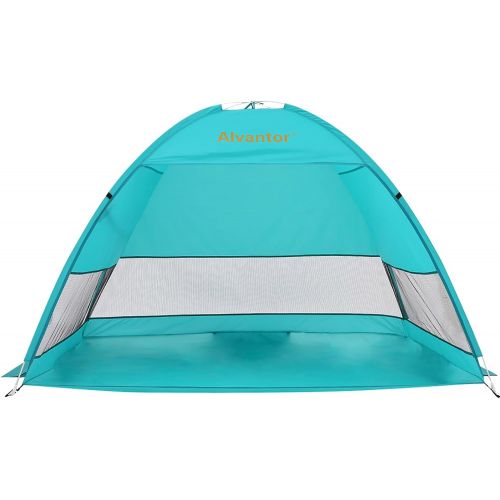  Alvantor Beach Tent Coolhut Plus Beach Umbrella Outdoor Sun Shelter Cabana Automatic Instant Pop-Up UPF 50+ Sun Shade Portable Camping Canopy Easy Set Up Light Weight Windproof