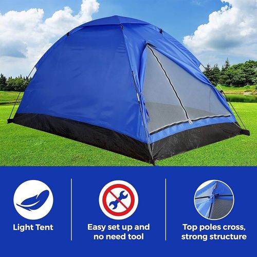  Alvantor Outdoor Camping Tent Shelter Lightweight Dome Tents for Kids or Adults, Camping, Backpacking, and Hiking Gear, 79”x48”x40”H by TopGold