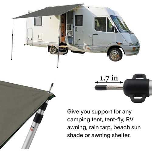  Alvantor Aluminum Telescoping Tarp Poles Adjustable Rods and Round Pad Screen House & Bubble Tent & Vendor Booth