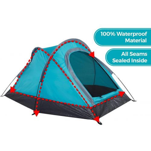  Alvantor Camping Tent Outdoor Warrior Pro Backpacking Light Weight Waterproof Family Tent Pop Up Instant Portable Compact Shelter Easy Set Up (Patent Pending)