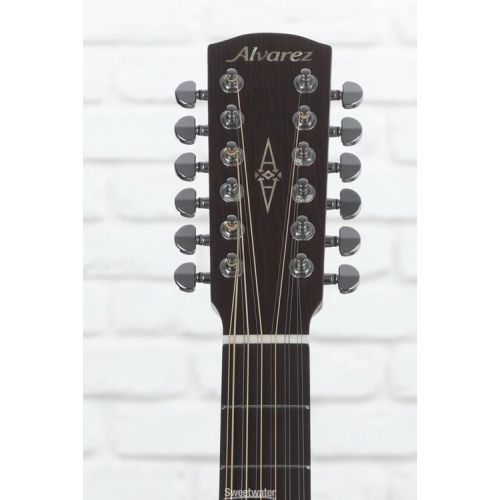 Alvarez AD60ce Shadowburst 12-string Acoustic-electric Guitar - Shadowburst