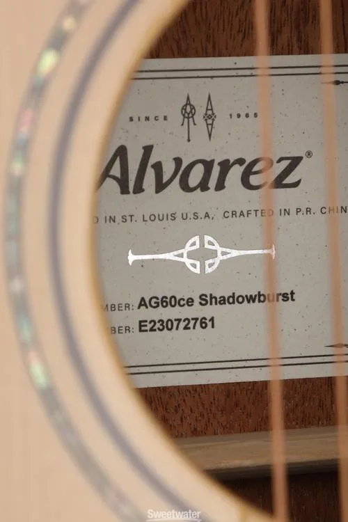  Alvarez AG60ce Shadowburst Acoustic-electric Guitar - Shadowburst