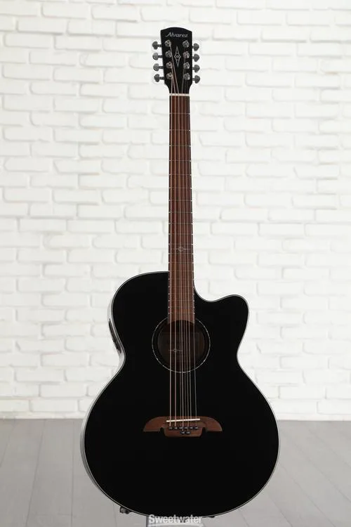  Alvarez ABT60ce 8-string Baritone Acoustic-electric Guitar - Black Demo