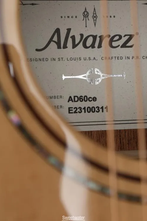  Alvarez AD60ce Acoustic-electric Guitar - Natural