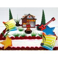 Alvin and the Chipmunks ALVIN AND THE CHIPMUNKS 14 Piece Birthday Cake Topper Set Featuring Alvin Seville and Themed Decorative Accessories - Figure Averages 3 Tall