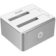 Alxum USB 3.0 to SATA Hard Drive Docking Station for 2.5 or 3.5 inches HDD/SSD, SATA I/II/III Hard Drive Duplicator Dock, Support 2X 18TB Drives & UASP with Offline Clone Function,