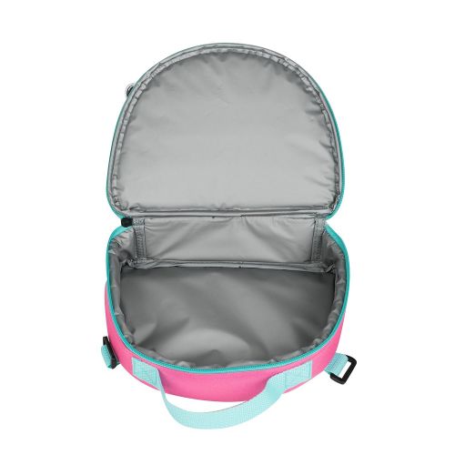  Aly Hello Kitty Rainbow Bow Backpack with Insulated Rainbow Hello! Lunch Kit for Girls