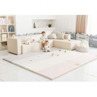 Alzipmat [Alzip Mat] Baby Playmat - Eco Silon Modern (Non-Toxic, Non-Slip, Waterproof) (Modern Pink, XG)