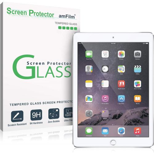  [아마존베스트]AmFilm amFilm Glass Screen Protector for iPad 9.7 6th Gen, 5th Gen, iPad Pro 9.7, iPad Air, Air 2, Tempered Glass, Apple Pencil Compatible