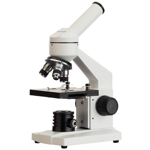  [아마존베스트]AmScope 40X-1000X Biological Compound Microscope with Prepared and Blank Slides for Student and Kids