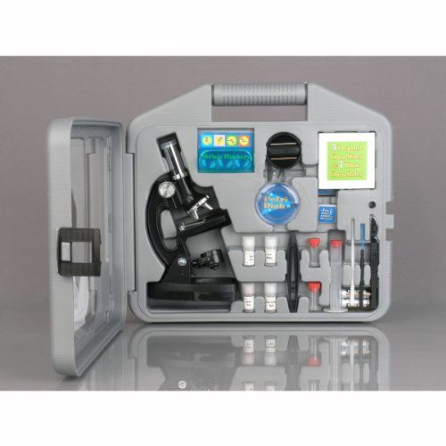  [아마존베스트]AmScope AMSCOPE-Kids M30-ABS-KT51 120x-1200x 6-Powers Metal Frame & Base with 52-pc Accessories, Among The TOP 3 Picks of The Best Student Beginner Microscope Kit in 2016, Recommended by M