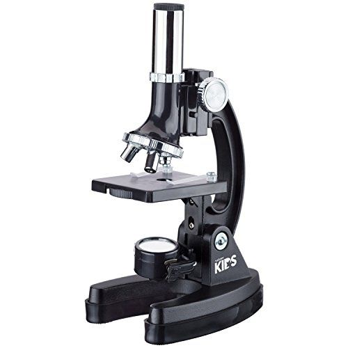  [아마존베스트]AmScope-KIDS 120X-240X-300X-480X-600X-1200X Educational Beginner Biological Microscope Kit with Metal Frame