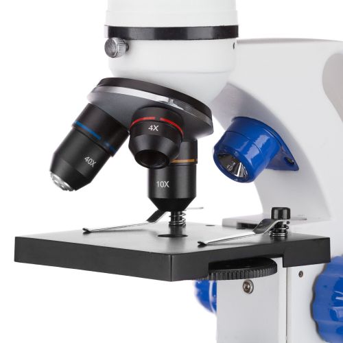  [아마존베스트]AmScope 40X-1000X Dual LED Light Student Microscope Package with Optical Glass Lens, All-Metal Framework, and Complete Accessories Kit