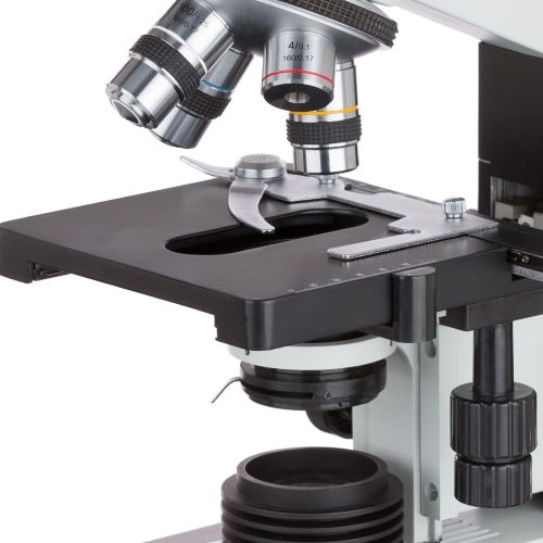  AmScope T490B Compound Trinocular Microscope, 40X-2000X Magnification, Halogen Light, Abbe Condenser, 2-Layer Mechanical Stage, High-Resolution Optics, Awarded No. 6 Among The Top