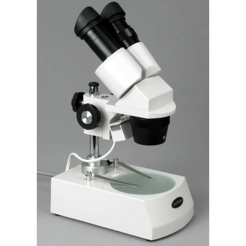  AmScope SE306-PZ Binocular Stereo Microscope, WF10x and WF20x Eyepieces, 20X/40X/80X Magnification, 2X and 4X Objectives, Upper and Lower Halogen Lighting, Reversible Black/White S