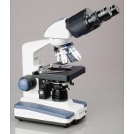 AmScope B120B-WM-BS Siedentopf Binocular Compound Microscope, 40X-2000X Magnification, Brightfield, LED Illumination, Abbe Condenser, Double-Layer Mechanical Stage, Includes Book a