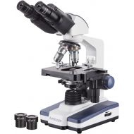 AmScope B120B Siedentopf Binocular Compound Microscope, 40X-2000X Magnification, Brightfield, LED Illumination, Abbe Condenser, Double-Layer Mechanical Stage