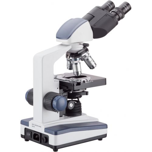  AmScope B120B Siedentopf Binocular Compound Microscope, 40X-2000X Magnification, Brightfield, LED Illumination, Abbe Condenser, Double-Layer Mechanical Stage