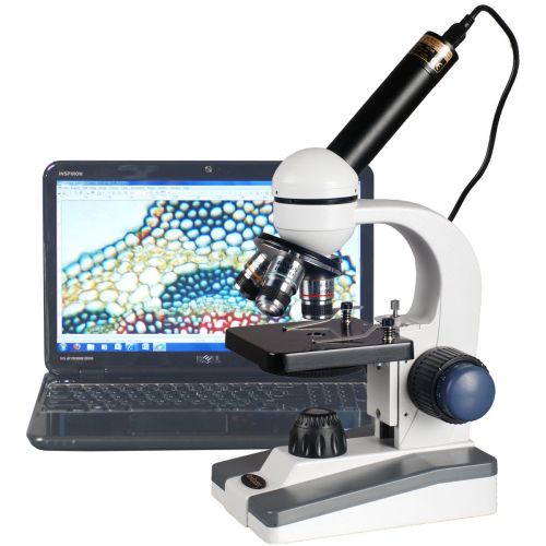  [아마존베스트]AmScope 40X-1000X LED Student Microscope + 5MP USB Camera (M150C-E5)