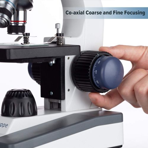  [아마존베스트]AmScope 40X-1000X LED Student Microscope + 5MP USB Camera (M150C-E5)