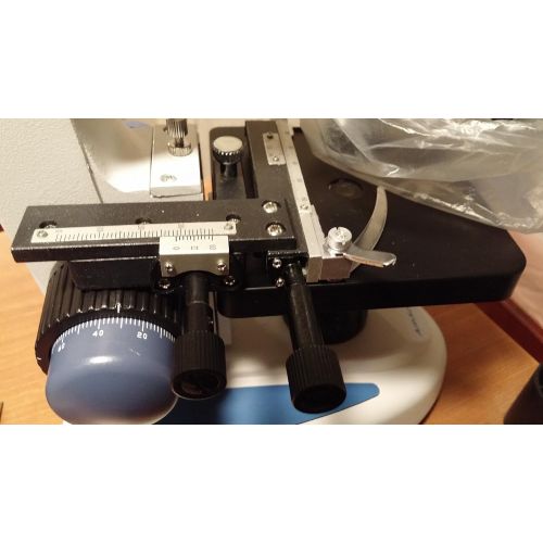  [아마존베스트]AmScope M158C-E Compound Monocular Microscope, WF10x and WF25x Eyepieces, 40x-1000x Magnification, Brightfield, LED Illumination, Plain Stage, 110V, Includes 0.3MP Camera and Softw