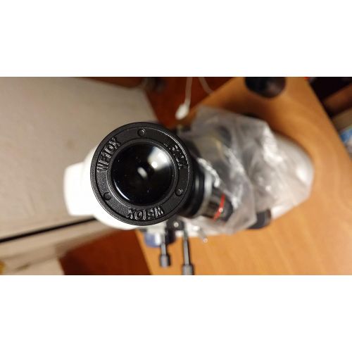  [아마존베스트]AmScope M158C-E Compound Monocular Microscope, WF10x and WF25x Eyepieces, 40x-1000x Magnification, Brightfield, LED Illumination, Plain Stage, 110V, Includes 0.3MP Camera and Softw