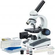 [아마존베스트]AmScope M150C-SP14 40X-1000X Portable Student Microscope with Slide Preparation Kit