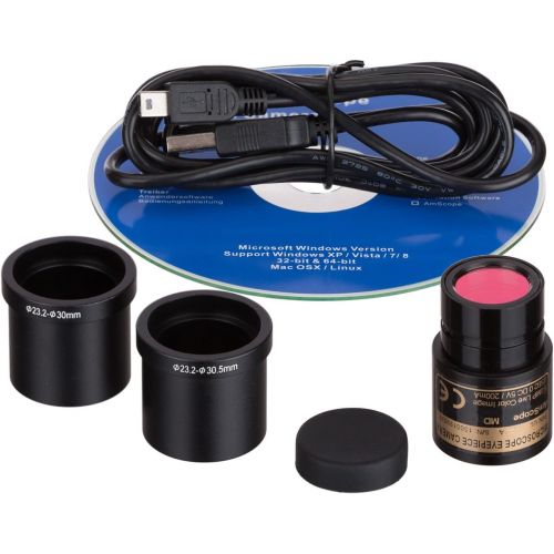  [아마존베스트]AmScope M148C-E Compound Monocular Microscope, WF10x and WF25x Eyepieces, 40x-1000x Magnification, LED Illumination, Brightfield, Single-Lens Condenser, Plain Stage, 110V or Batter