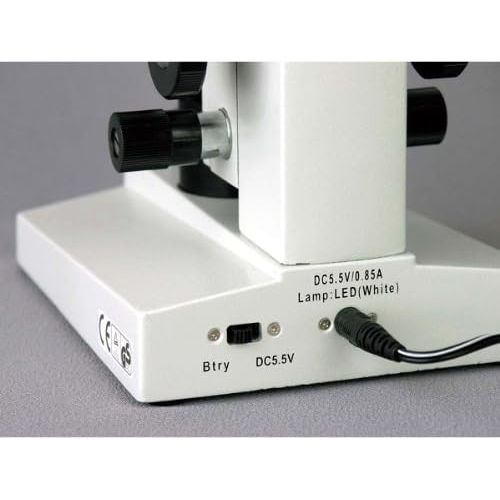  [아마존베스트]AmScope M200B-MS-LED Cordless Compound Monocular Microscope, WF10x and WF20x Eyepieces, 40x-800x Magnification, LED Illumination, Brightfield, Single-Lens Condenser, Coarse and Fin