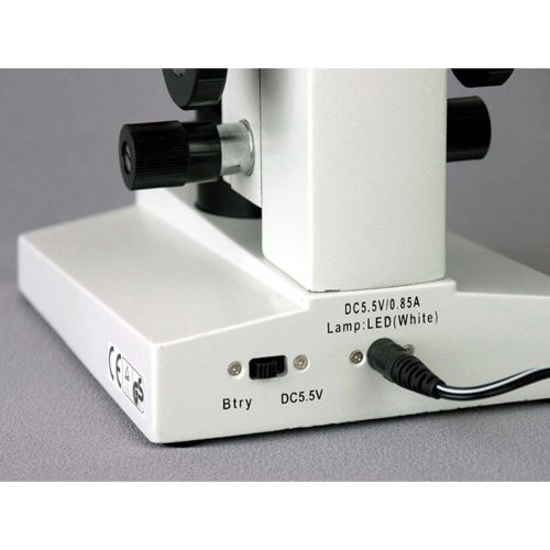 [아마존베스트]AmScope M200C-LED Cordless Monocular Compound Microscope, WF10x and WF25x Eyepieces, 40x-1000x Magnification, LED Illumination, Brightfield, Single-Lens Condenser, Coarse and Fine