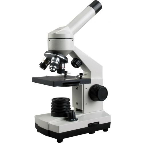  [아마존베스트]AmScope 40X-1000X Cordless LED Metal Frame Compound Microscope w Top & Bottom Lights