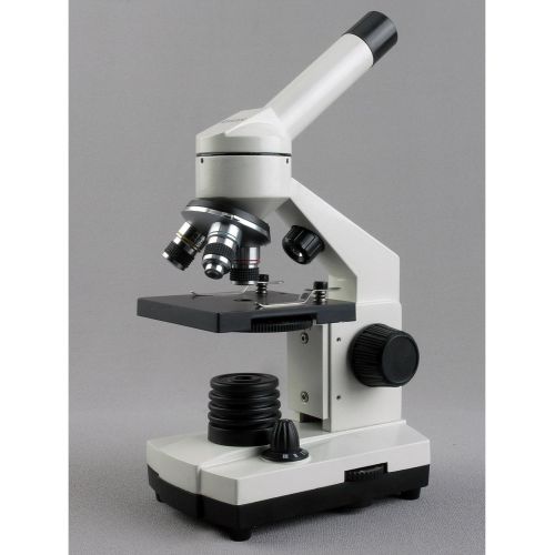  [아마존베스트]AmScope 40X-1000X Cordless LED Metal Frame Compound Microscope w Top & Bottom Lights
