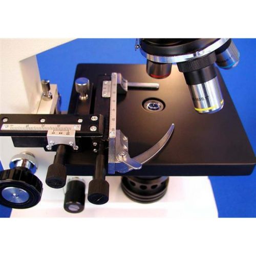 [아마존베스트]AmScope B100B-MS Compound Binocular Microscope, 40X-2000X Magnification, Brightfield, Tungsten Illumination, Abbe Condenser, Mechanical Stage