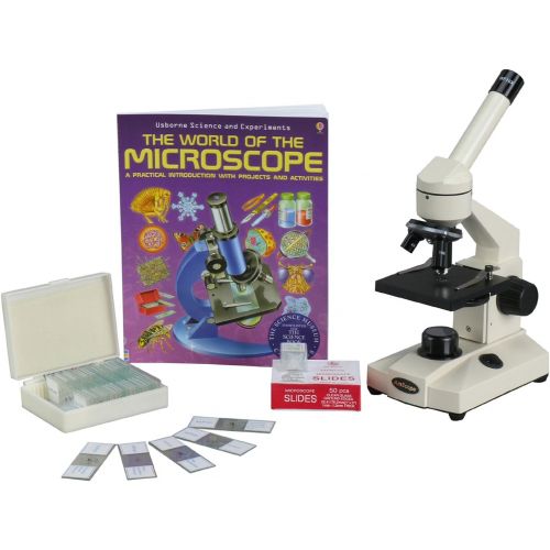  [아마존베스트]AmScope 40X-1000X Student Biological Compound Microscope Turn Key Package