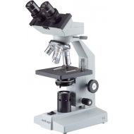 [아마존베스트]AmScope B100B Compound Binocular Microscope, 40X-2000X Magnification, Brightfield, Tungsten Illumination, Abbe Condenser, Plain Stage