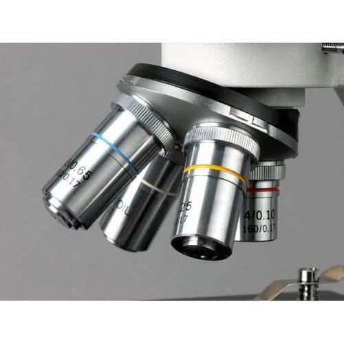 [아마존베스트]AmScope B100-E 1000X Digital Compound Binocular Microscope, 40X-1000X Magnification, Brightfield, Tungsten Illumination, Abbe Condenser, Plain Stage, Includes 0.3MP Camera and Soft