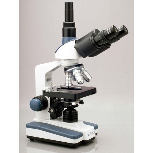  [아마존베스트]AmScope T120B Professional Siedentopf Trinocular Compound Microscope, 40X-2000X Magnification, WF10x and WF20x Eyepieces, Brightfield, LED Illumination, Abbe Condenser with Iris Di