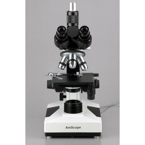  [아마존베스트]AmScope 40X-2000X LED Trinocular Biological Compound Microscope, White, T490B-LED