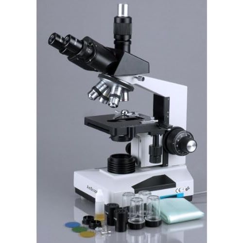  [아마존베스트]AmScope 40X-2000X Lab Clinic Veterinary Trinocular Microscope with 5MP Camera