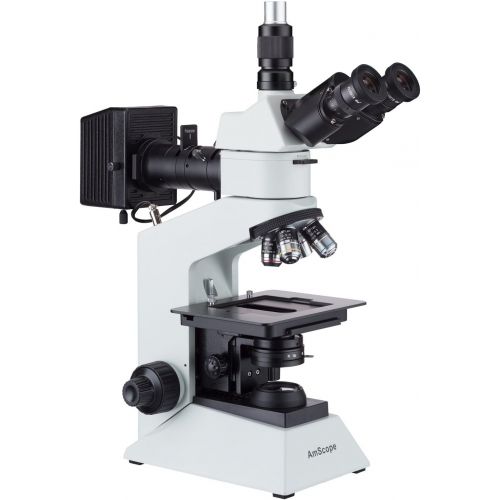  [아마존베스트]AmScope 40x-800x Polarizing Metallurgical Microscope w Top and Bottom Lights + 18MP USB3.0 Camera