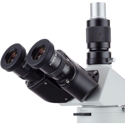  [아마존베스트]AmScope 40x-800x Polarizing Metallurgical Microscope w Top and Bottom Lights + 18MP USB3.0 Camera